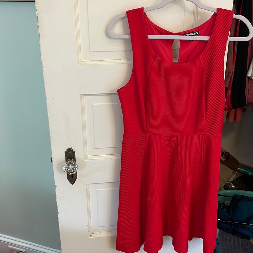 Red express dress. Very flattering!